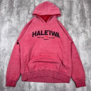 Quiksilver Hoodie Mens Medium Red HALE'IWA North Shore Hawaii Surf Sweatshirt
